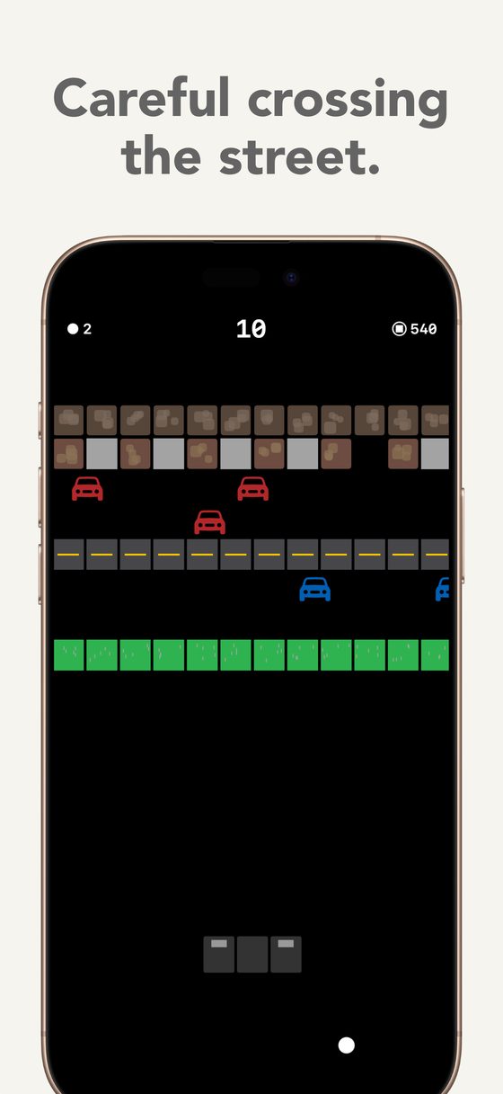 Rush Hour board: cars crossing a road between brick rows