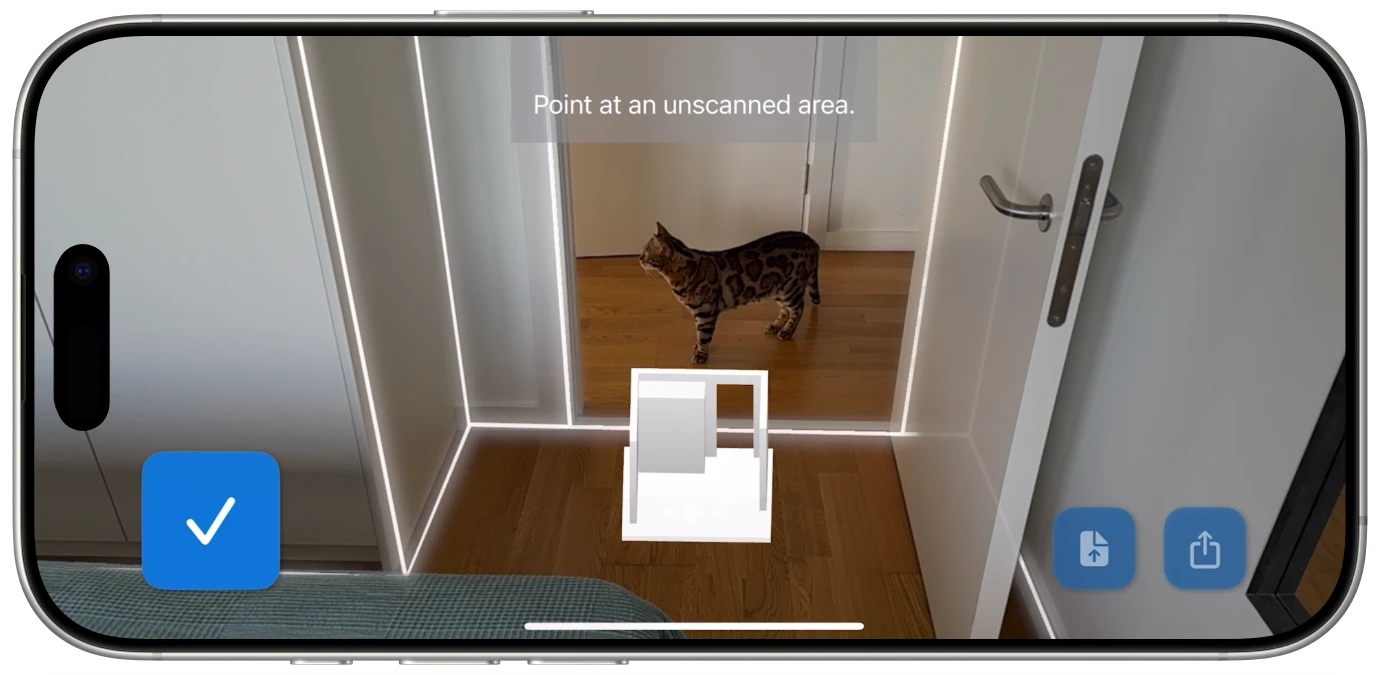 ezScan's LiDaR-based room scanning