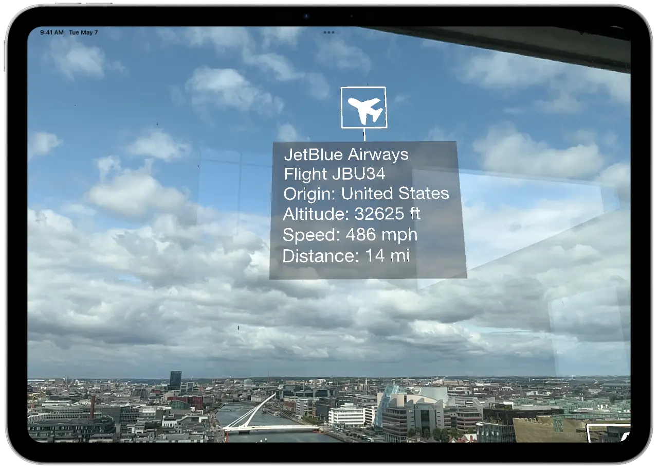 Plane and Simple AR flight tracking demonstration